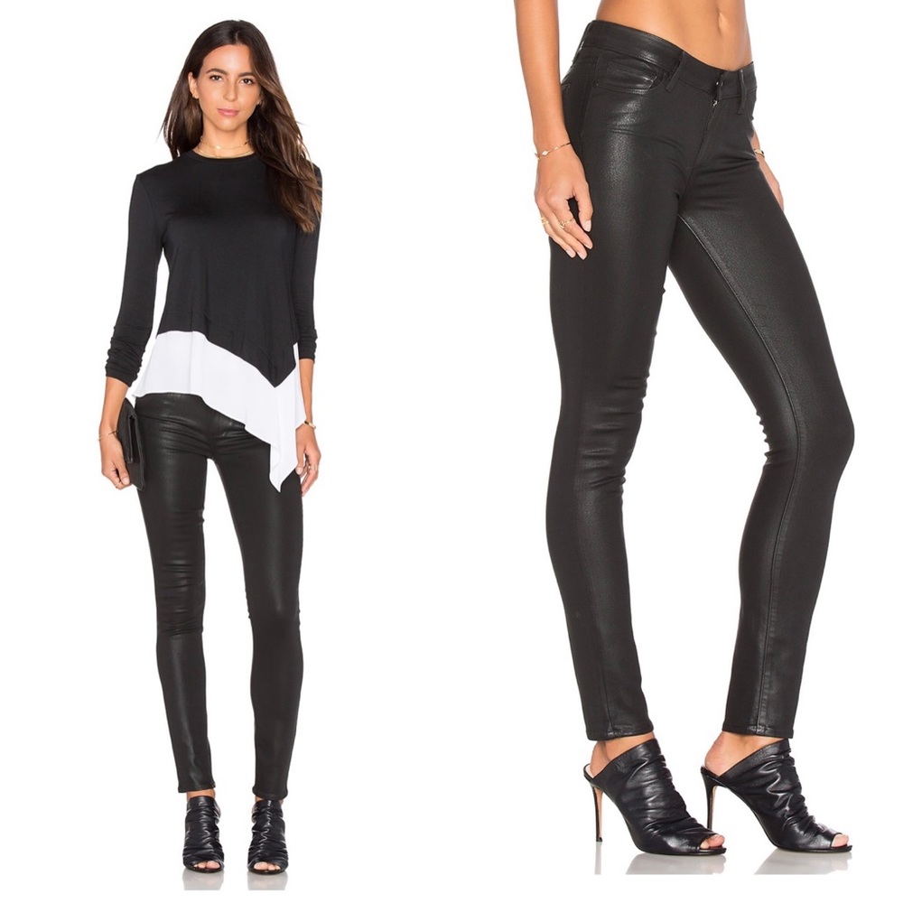 PAIGE Verdugo Ultra Skinny Black Fog Luxe Coating